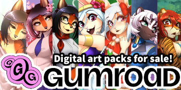 Digital art packs for sale at Gumroad